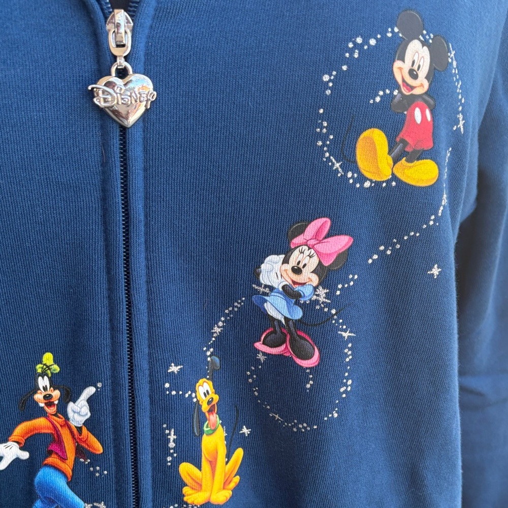 Disney Blue Zip-Up with Heart Charm - Picture 3 of 7